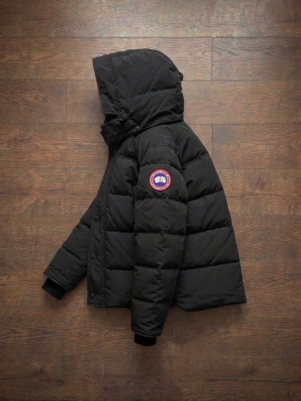 Canada Goose Black Quilted Hooded Puffer Jacket